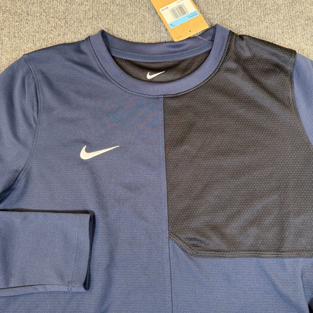 Nike Dri-FIT Long Sleeve‎ Football Training Top Navy Black PVA HF7081-419 Mens M